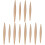 12Pcs Khaki Wooden Dough Roller Kitchen Tool for Baking 2