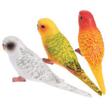 9Pcs Realistic Plastic Parakeet Figurines Assorted Colors Garden Decor