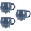 3Pcs Ceramic Cauldron Coffee Mugs Grey Halloween Gift Cups 8