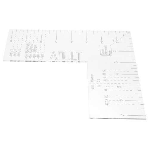 2Pcs T-Shirt Alignment Tools White Acrylic Ruler for DIY Shirt Making 2