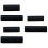 6Pcs Black Wood Grain Tool Rubber DIY Wall Decoration 7