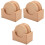 18Pcs Wooden Coasters for Drinks Chocolate Round Rustic Cups Protector 3