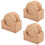 18Pcs Wooden Coasters for Drinks Chocolate Round Rustic Cups Protector 6