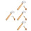 4Pcs Durable Wallpaper Seam Roller Tool Wood Pom for Wall Decor 5