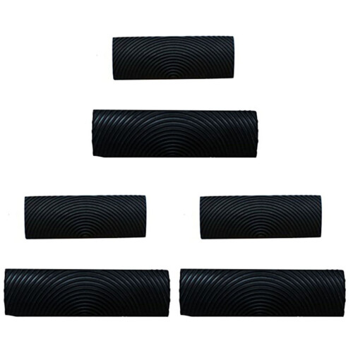 6Pcs Black Wood Grain Tool Rubber DIY Wall Decoration 1
