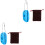 2Pcs Blue Ice Skate Conditioner Handy Skate Sharpener with Key Chain 3