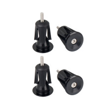 2 Pair Handlebar Caps Black Aluminum Alloy Bike Cycling Gear