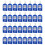 150Pcs Blue ABS Key Tags with Split Rings Reusable Id Labels 2