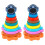 2Sets Durable Wood Stackable Ring Toy Color Cognition for Toddlers 3