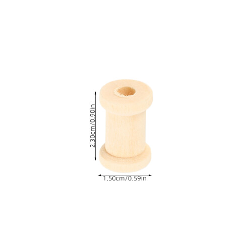 400Pcs Smooth Beige Wood Thread Holders for Weaving and Sewing 1