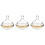 3Pcs Multi-Use White Ceramic Dessert Bowls with Lid for Home Use 5