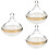 3Pcs Multi-Use White Ceramic Dessert Bowls with Lid for Home Use 7