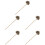5Pcs Retro Copper Cigar Draw Enhancer Tool Dark Brown Stylish Punch 5