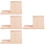4Pcs Beige Wood Multi-Use Triangle Book Racks for Home Decoration 8