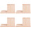 4Pcs Beige Wood Multi-Use Triangle Book Racks for Home Decoration 6