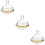3Pcs Multi-Use White Ceramic Dessert Bowls with Lid for Home Use 9