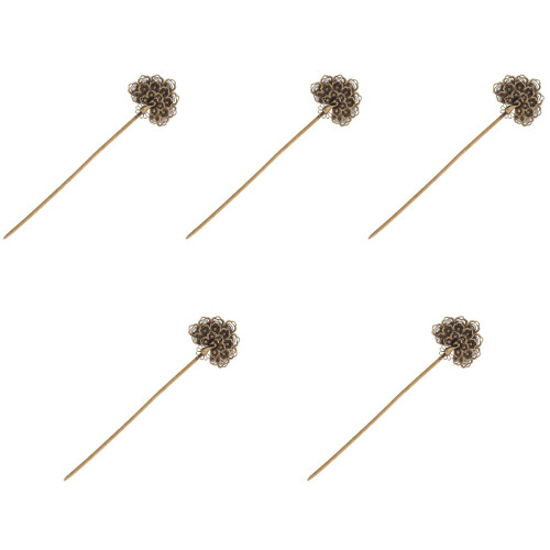 5Pcs Retro Copper Cigar Draw Enhancer Tool Dark Brown Stylish Punch 2