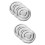 6Pcs Sturdy Aluminum Eyeshadow Box Liners DIY Cosmetic Storage Silver 7