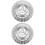 2Pcs Outdoor Silver Stainless Steel Gutter Protection Leaf Guards 4