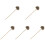 5Pcs Retro Copper Cigar Draw Enhancer Tool Dark Brown Stylish Punch 2