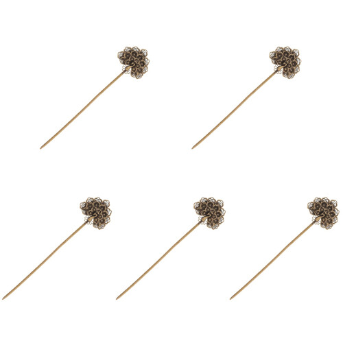 5Pcs Retro Copper Cigar Draw Enhancer Tool Dark Brown Stylish Punch 1