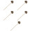 5Pcs Retro Copper Cigar Draw Enhancer Tool Dark Brown Stylish Punch 6