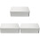 3Pcs Silver Cookie Tin Boxes Lightweight Metal Storage for Gifts 3