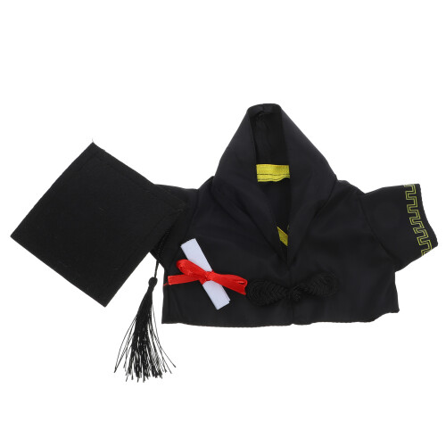 2Sets Compacte Zwarte Poppenkleding Diploma Beer Met Accessoires