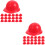 40Pcs Red Mini Dolls Hard Hats ABS Plastic for Dress Up 6
