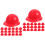 40Pcs Red Mini Dolls Hard Hats ABS Plastic for Dress Up 4