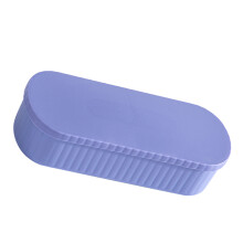 2Pcs Purple Makeup Brush Cleaning Boxes +pp for Home Use Travel