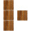4Pcs Durable Wood Patio Tiles Interlocking Outdoor Decking Light Brown 6