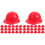 40Pcs Red Mini Dolls Hard Hats ABS Plastic for Dress Up 3