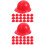 40Pcs Red Mini Dolls Hard Hats ABS Plastic for Dress Up 5