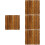 4Pcs Durable Wood Patio Tiles Interlocking Outdoor Decking Light Brown 5