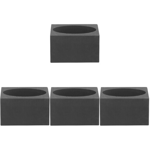 4Pcs Durable Graphite Ingot Molds Black Metal Casting Mold for DIY 2