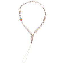 4Pcs Multi Soft Clay Phone Hanging Rope Decorative Beaded Phone Chain