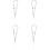 4Pcs Multi Soft Clay Phone Hanging Rope Decorative Beaded Phone Chain 7