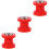 3St Motorkettingspanner Roller Met Staal Kunststof Rood 6