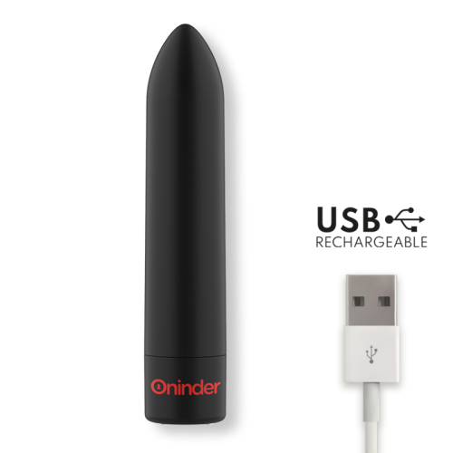 ONINDER - BERLIN BULLET VIBRATOR BLACK 9 MODES 8.5 X 2 CM - FREE APP 1