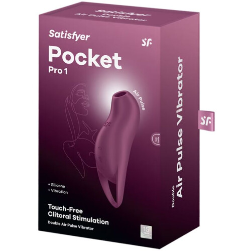 SATISFYER - POCKET PRO 1 CLITORIS STIMULATOR GARNET 2