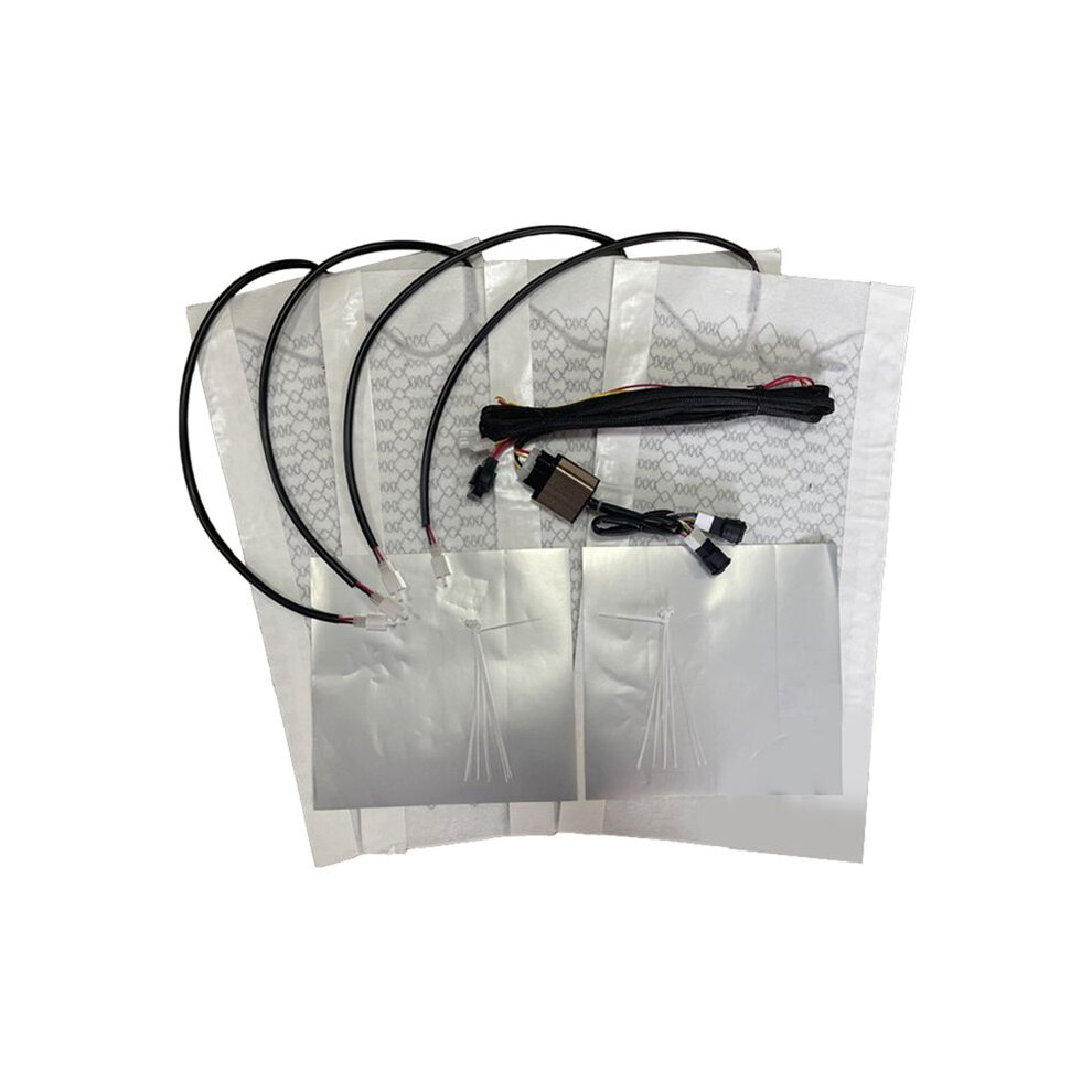 Universal Built-In Car Heater Kit Fit 2 Seats With 12V Carbon Fiber Heating Pads 3 Levels Control System 6032234136549