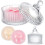 3er-Pack Große Body Puffsand-Behälter Puderbehälter mit Bubble PuffsCrystal-Behälter Weich 1