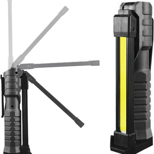 USB Rechargeable LED Work Light COB Lantern with Power Capacity Indicator Handled Flashlight for Outdoor Car Repair