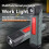 COB Flashlight Clip  Torch Handheld Camping Work Torch 90 Angle Lamp with Magnet Car Inspection Red Light Warning 6