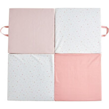 Malin TINEO MON COEUR 3in1 Spieldecke - multifunktionale Entwicklungsdecke - 120x120x5 cm