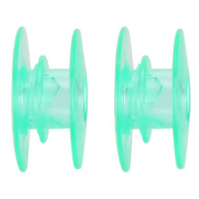 2Pcs Transparent Plastic Sewing Bobbins for Viking Machines
