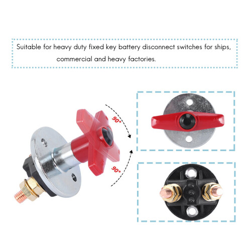1500 Amp Fixed Key Battery Isolator Cut Off Kill  12V / 24V Heavy Duty Electrical 2