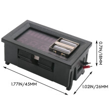 Display Digitale un Led Rossi Voltmetro  Voltmetro Pannello Tester Volt per Auto 12V  Motocicli Veicoli Usb 5V2A Uscita 12,6 V Batteria