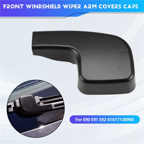 2X New Front Windshield Wiper Arm Covers Caps for  3 E90 E91 E92 61617138990 1